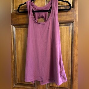 Athleta tank with cut out black. Pink